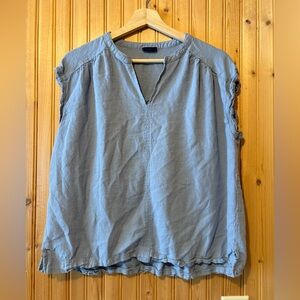 Splendid Casual Blue Women's Linen Top
